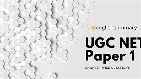 UGC NET Previous Year Question Papers Solved Paper 1 English Summary