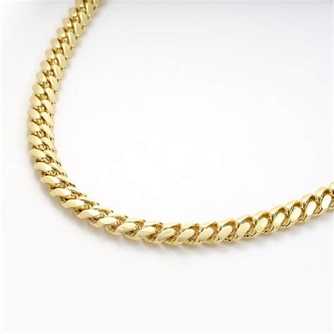 14k Yellow Gold Miami Cuban Link Chain Necklace 24 Inch New York