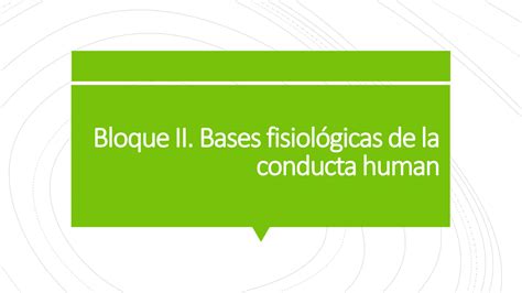 Solution Diapositivas Sobre Bases Fisiol Gicas De La Conducta Humana