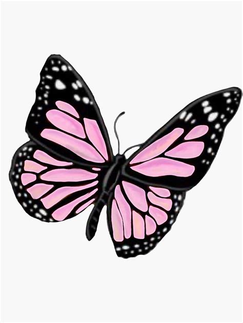 Pink Butterfly Sticker