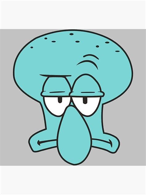 "Squidward Face" Poster for Sale by BangoArt | Redbubble