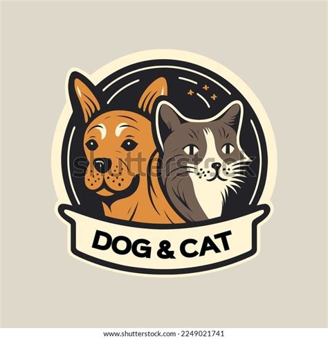 Cat Dog Characters Logo Mascot Cartoon Stock Vector (Royalty Free ...