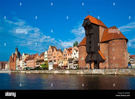 Historic Crane Gate And Old Town Of Gdansk Krantor Danzig Altstadt