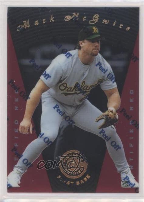 Pinnacle Certified Red Mark Mcgwire For Sale Online Ebay