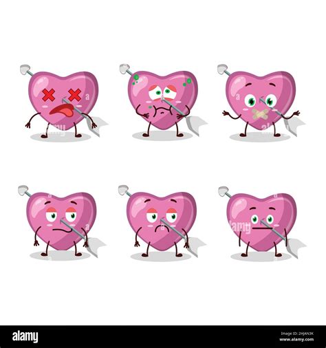 Pink Cupid Love Arrow Cartoon Character With Nope Expression Vector