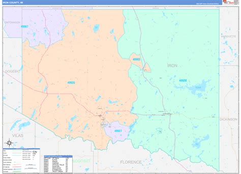 Maps of Iron County Michigan - marketmaps.com