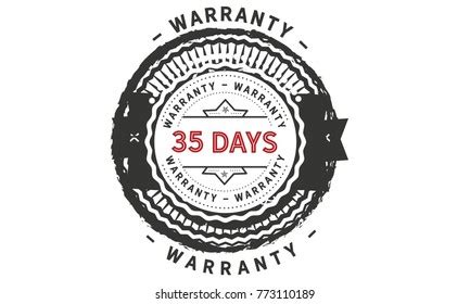 41 Days Warranty Icon Vintage Rubber Vector De Stock Libre De