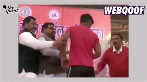 Fact Check Video Of Wfi President Brij Bhushan Sharan Singh Slapping Wrestler Is Old