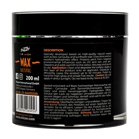 ZviZZer Твёрдый натуральный воск карнауба Natural Wax 200мл ZV-NA000200 ...