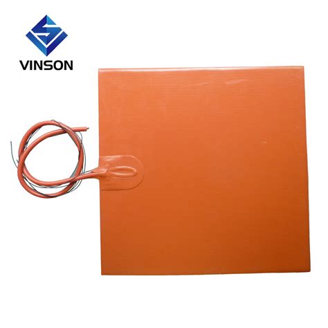 Flexible Silicone Rubber Heater Pad Flat Heating Element With K