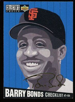 1993 Upper Deck Collector S Choice Gold Signature BARRY BONDS 316 EBay