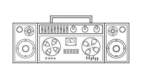 antigua grabadora de cinta de casete de música retro vintage con cinta