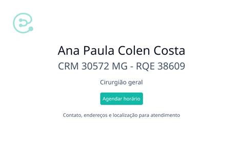 Ana Paula Colen Costa Cirurgião geral em Itaúna MG