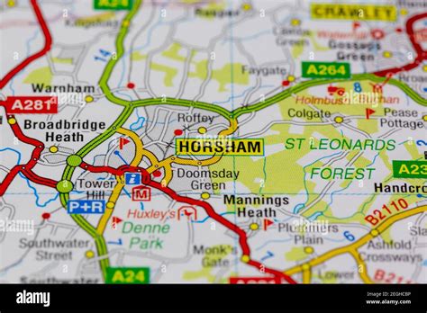 Horsham map hi-res stock photography and images - Alamy