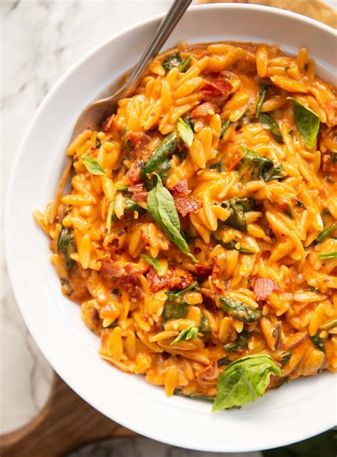 Tomato Spinach And Bacon Orzo Don T Go Bacon My Heart