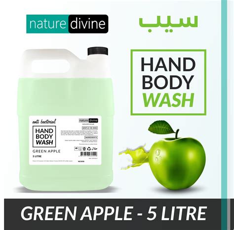 5 Litre Nature Divine Antibacterial Green Apple Hand Wash Hand Soap Body Wash Liquid Nature