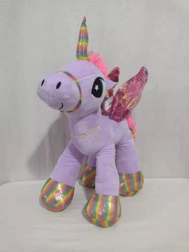 Unicornio Grande De Peluche Con Alas Parado De Cm En