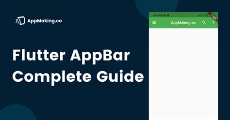 Flutter Appbar Tutorial With Multiple Examples Appmaking Co