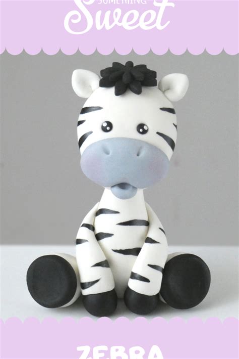 Zebra Cake Topper Zebracaketopper Fondant Caketopper Fondant Figures