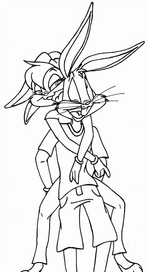 Easter Coloring Pages Bugs And Lola Bunny Coloring Pages