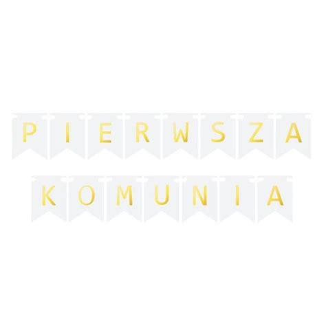 Baner Komunijny Pierwsza Komunia Flagi Z Ote Litery Cm Szt Ban