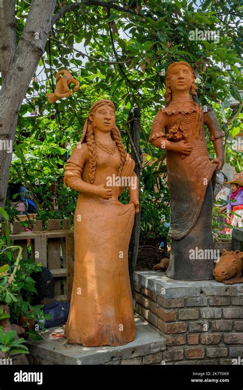 Statues In The Garden Of Don Jose Garcia Known As The Blind Potter At