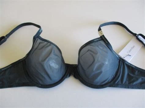 Calvin Klein Sheer Marquisette Unlined Demi Bra Qf1680 30 32 3436