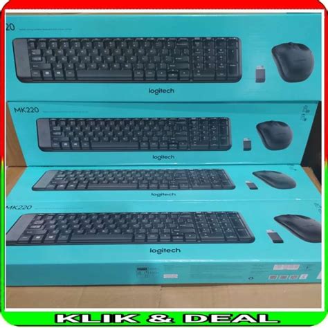 Promo Keyboard Mouse Wireless Combo Mk 220 Original Logitech Diskon