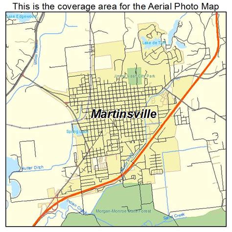 Aerial Photography Map of Martinsville, IN Indiana