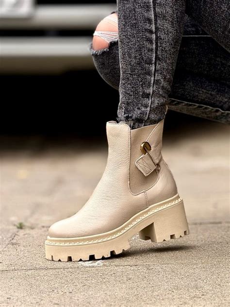 Skórzane botki traperki KAZADII NAKED BEIGE Kazadii pl