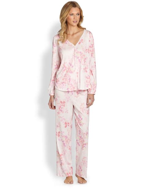 Cottonista Pima Cotton Knit Pajamas In Pink Lyst