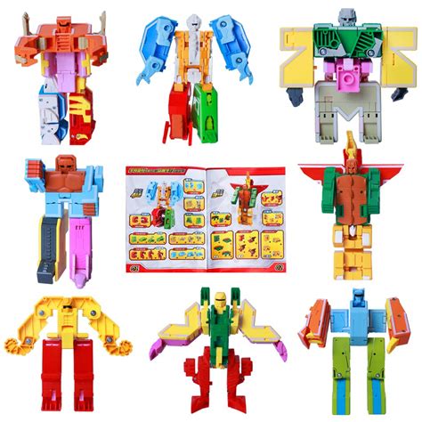 WELINK 26 PCS Alphabet Transformer Toy Plastic Letter Blocks Dinosaur