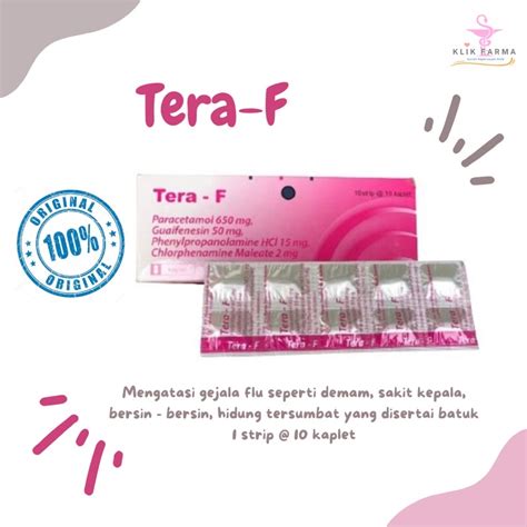 Jual Tera F Strip Isi Kaplet Mengatasi Gejala Flu Demam Batuk