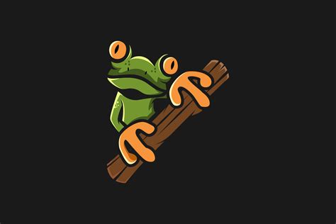 Vector Green Frog Logo Design Graphic by Jhon aburame · Creative Fabrica