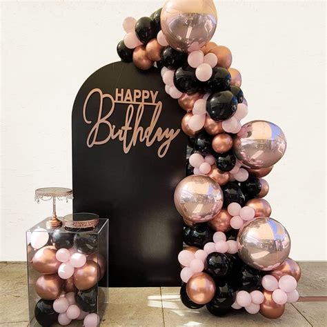 Pcs Rose Gold Balloon Garland Arch Kit Black Pink Philippines Ubuy