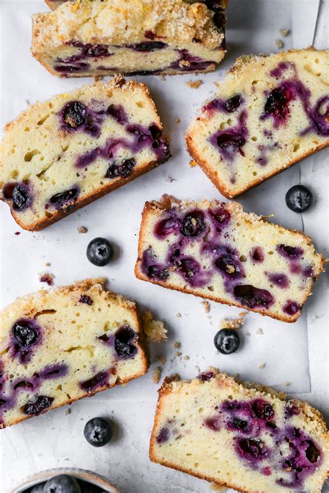 Blueberry Lemon Sour Cream Pound Cake With Lemon Sugar Crust Yes To Yolks