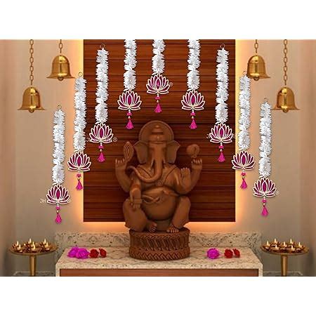 Buy Vrb Dectm Pack Of Lotus Hangings For Decoration Floral Wall