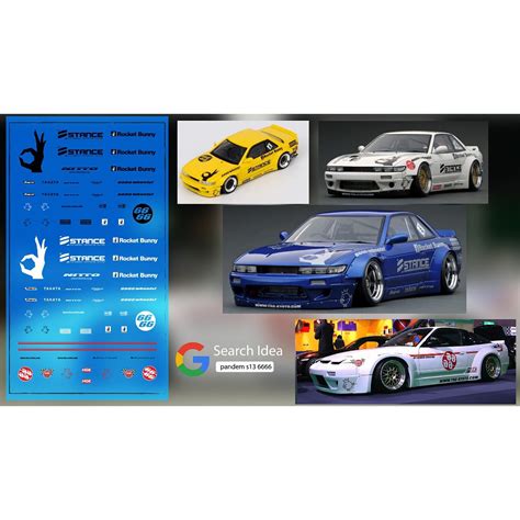 Decal Pandem LBWK LB RWB Liberty Walk White Ink Pad Attached To All Colors Hot Wheels Majorette