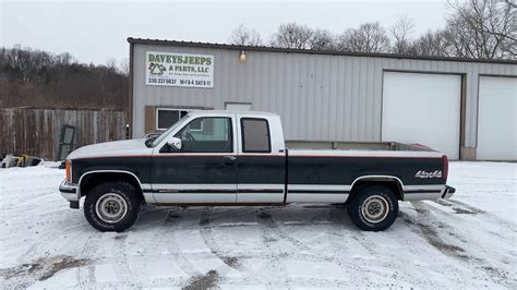 For Sale 1989 Gmc Sierra K1500 12 Ton 4x4 Long Bed Extended Cab Truck