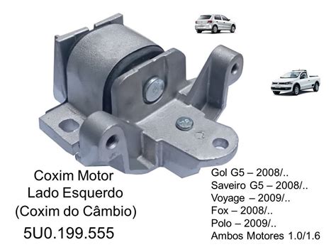 Coxim Motor Le C Sup Gol G5 Saveiro G5 Voyage Fox Polo