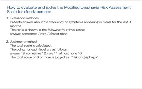 24 Questionnaires And Comprehensive Assessment Of Dysphagia