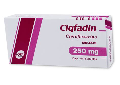 CIQFADIN 8 TAB 250 MG CIPROFLOXACINO