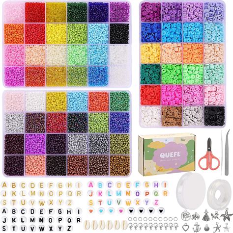 Amazon Quefe Pcs Bracelet Making Kit With Pcs Mm Glass