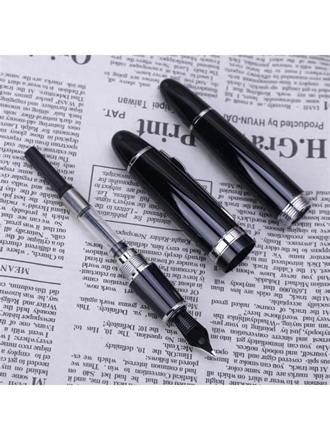 Buy NEW New Jinhao 159 Black And Silver M Nib Fountain Pen Thick At