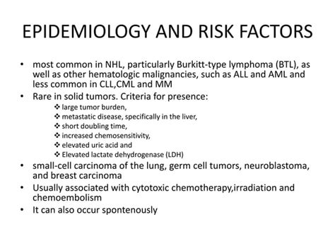 Tumor Lysis Syndrome Ppt