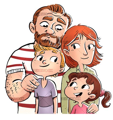 Familia Familia Ilustracion Familia Dibujos Animados Familia Dibujos