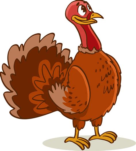 Thanksgiving Turkey Bird Cartoon Mascot Character Vector Illustration