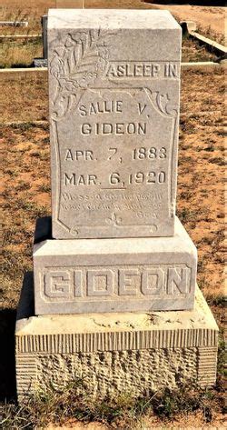 Sallie V West Gideon M Morial Find A Grave