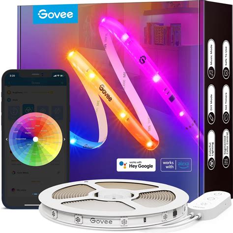 Govee Bandes lumineuses LED intelligentes de 15 2 m lumières DEL WiFi