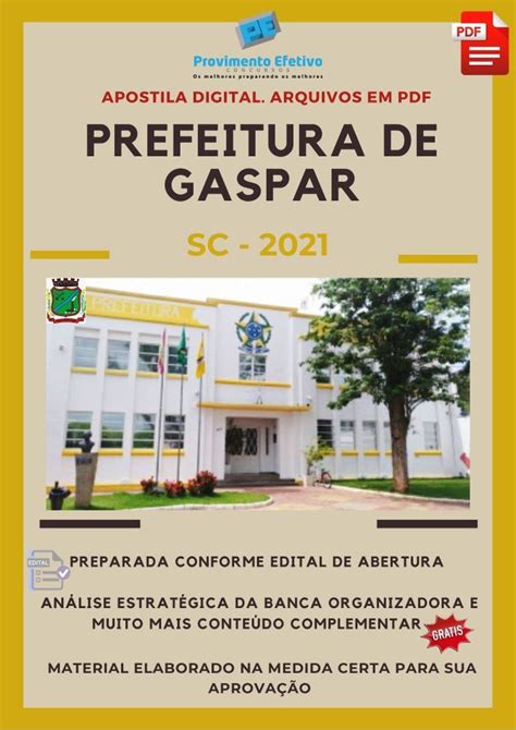 Provimento Efetivo Concursos Apostila Prefeitura Gaspar Assistente